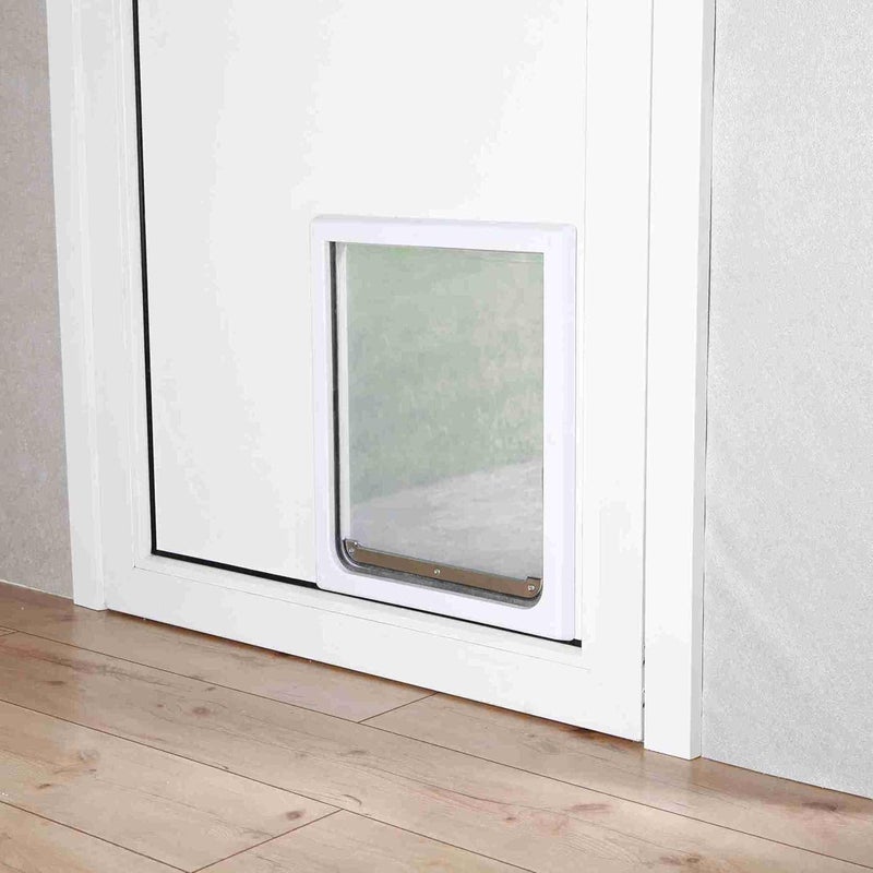 Trixie 2-Way Dog Flap, 39 x 45 cm, White - Flexible and Lockable Pet Door - Image 3