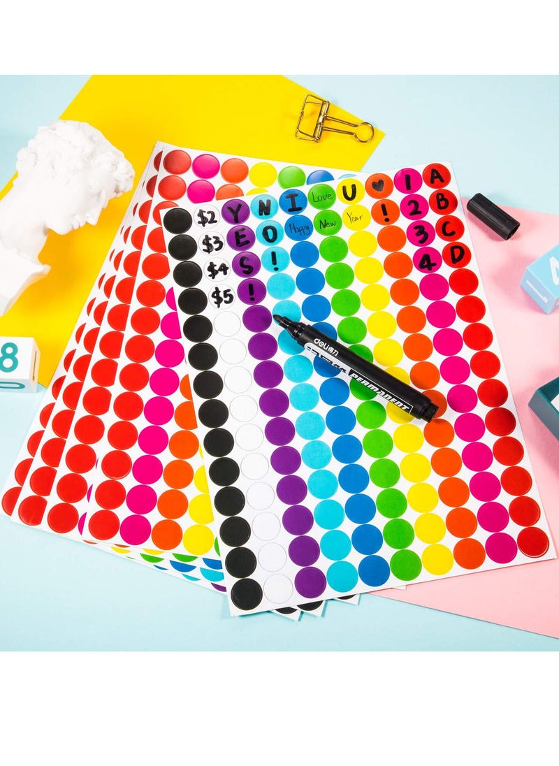 MissTiara - 10-Sheets Multicolor Round Dot Sticker - Image 1