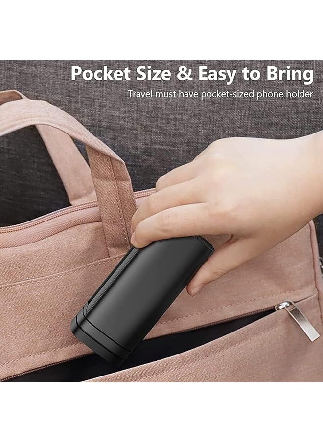 X spring Travel Essentials Phone Holder Universal In Flight Airplane Phone Holder Mount 360 Degree Rotation Foldable Tablet Phone Mount Pocket Sizes Travel Essential Accessory For Flying Black  - Image 5