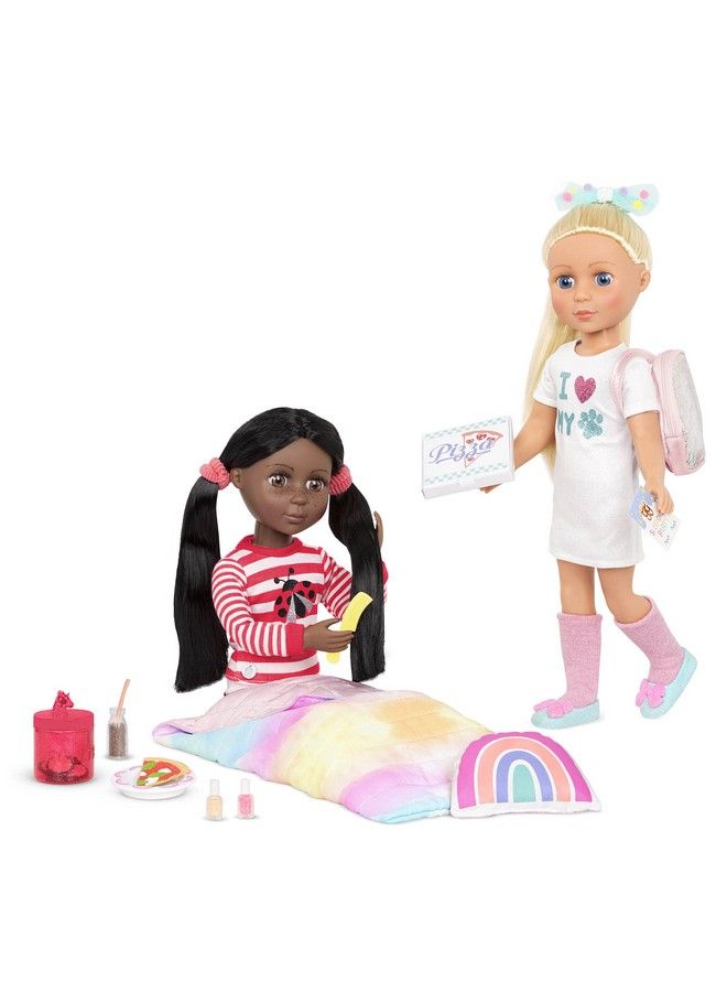 Glitter Girls Sleepover Party & Backpack Set Tie Dye Sleeping Bag Rainbow Pillow & Pizza Play Food 14 Inch Doll Accessories For Kids Ages 3 And Up Children’S Toys - Image 3