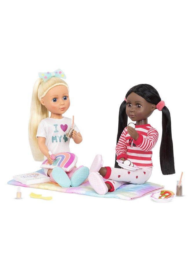 Glitter Girls Sleepover Party & Backpack Set Tie Dye Sleeping Bag Rainbow Pillow & Pizza Play Food 14 Inch Doll Accessories For Kids Ages 3 And Up Children’S Toys - Image 5