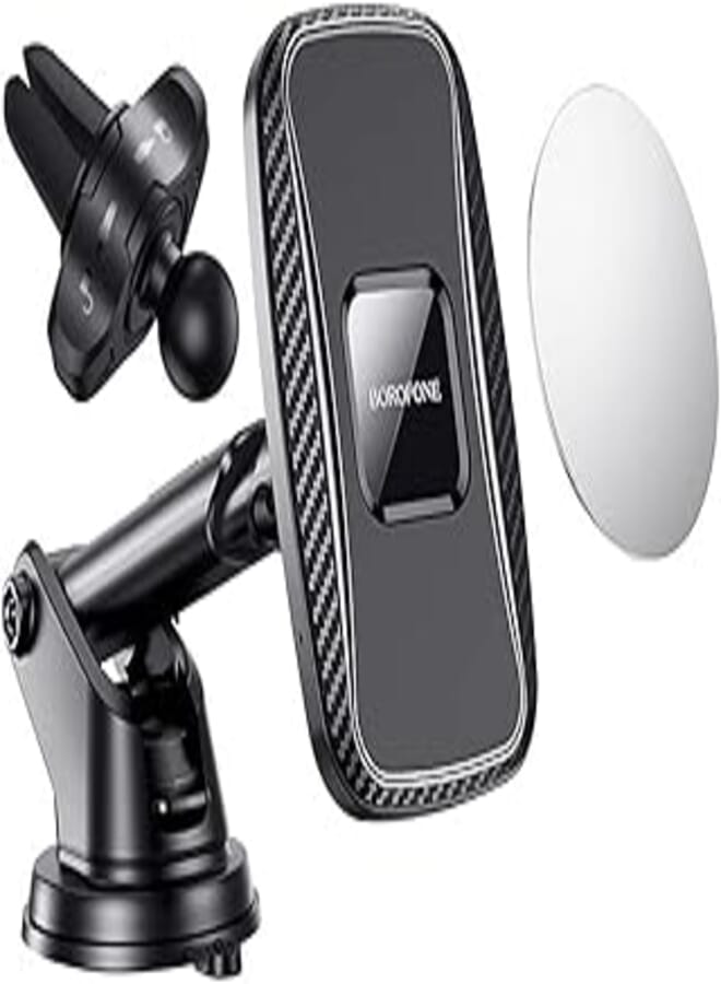 Borofone BH35 Magnetic in-car holder Wireless charger - Black
