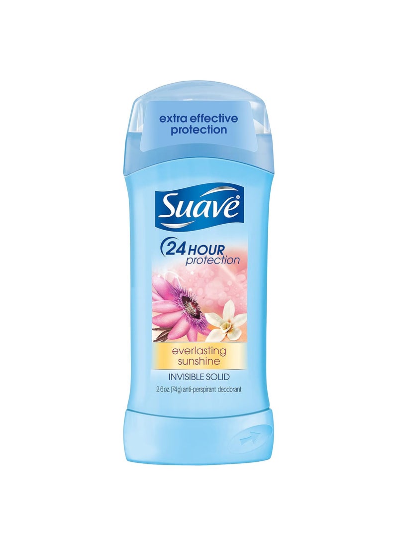 Suave - Suave Invisible Solid Anti-Perspirant Deodorant, Everlasting Sunshine, 2.6 Ounce (Pack of 4) - Image 1