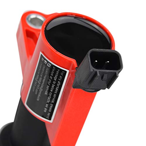 Megaflint High Performance 8 PACK Straight Boot Ignition Coils 15% More Energy F-150 for Ford Lincoln Mercury V8 V10 4.6l 5.4l 6.8l Compatible with DG511 C1541 FD508-Upgrade (RED) - Image 2