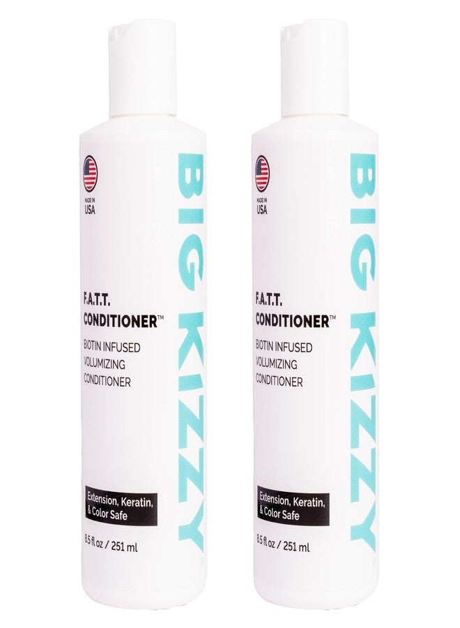 BIG KIZZY Volumizing Biotin Conditioner Set of 2, 8.5oz - Color, Keratin Treatment & Hair Extension Safe, Strengthen & Nourish Your Hair, Body Building, Thickening & Gentle Hair Care - Image 1