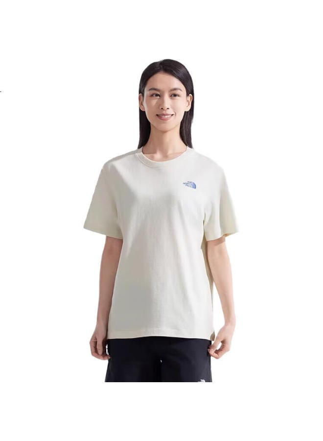 The North Face Short Sleeve T-Shirt Bear Couple Outdoor Comfortable Breathable 8Eyn Sand Dune White/Qli Xxl