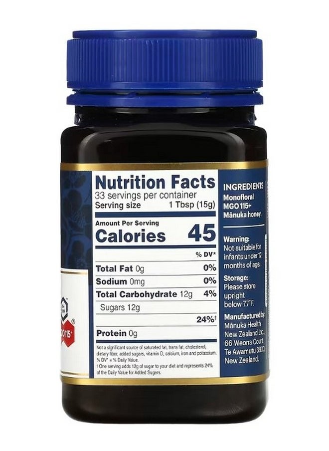 Manuka health - Raw Manuka Honey MGO 115 1.1 lb 500 g - Image 1