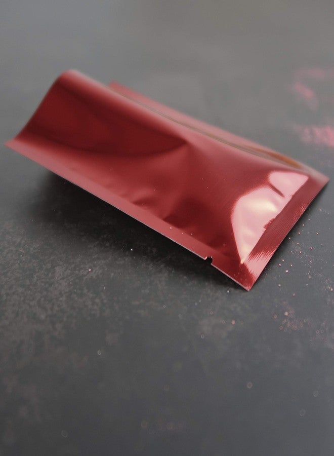 QQ Studio 200PCS Red Metallic Foil Mylar Open Top Bags 10x15cm (3.9x5.9") - Image 5