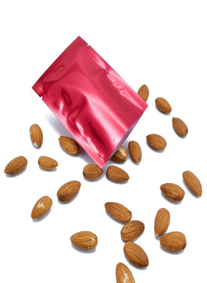 QQ Studio 200PCS Red Metallic Foil Mylar Open Top Bags 10x15cm (3.9x5.9") - Image 3
