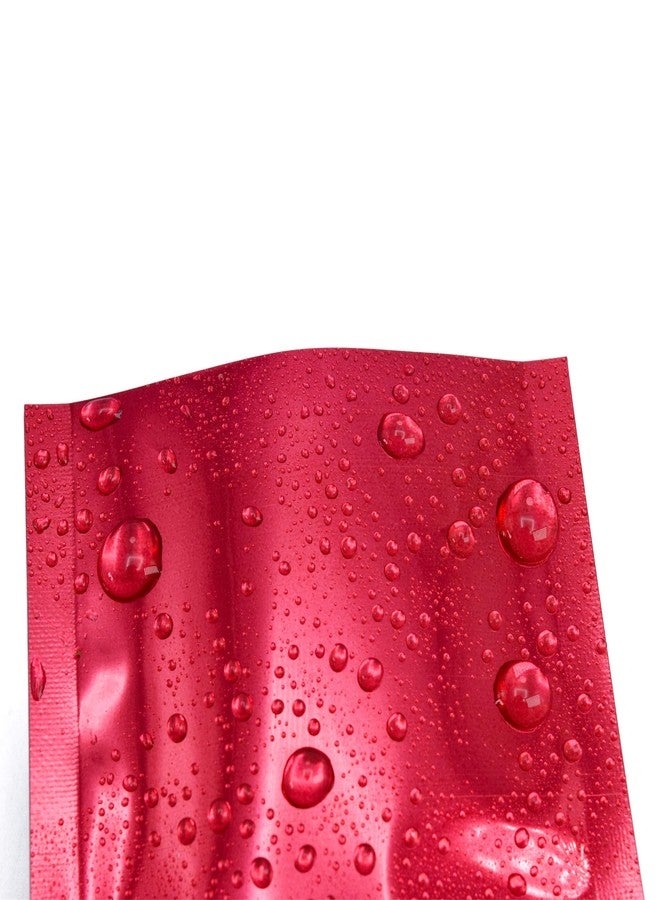 QQ Studio 200PCS Red Metallic Foil Mylar Open Top Bags 10x15cm (3.9x5.9") - Image 4