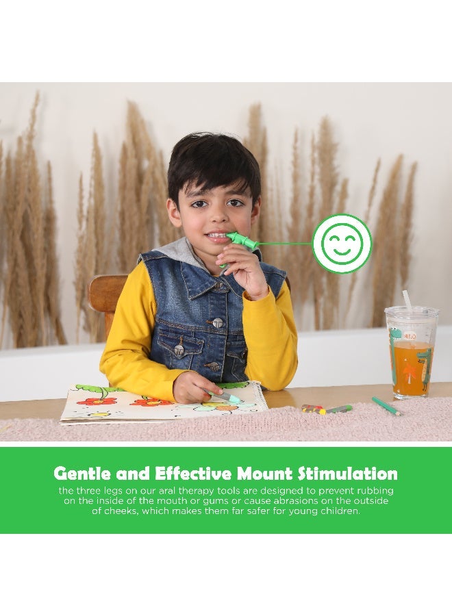 Abley's Sensory Chew Tube, T-Shaped Design (Green) - Image 3