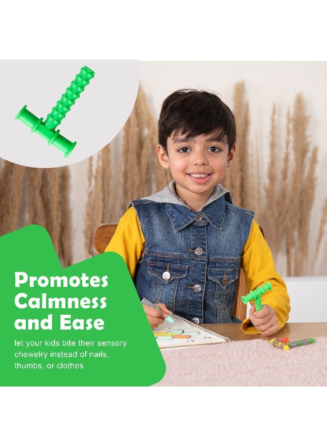 Abley's Sensory Chew Tube, T-Shaped Design (Green) - Image 5