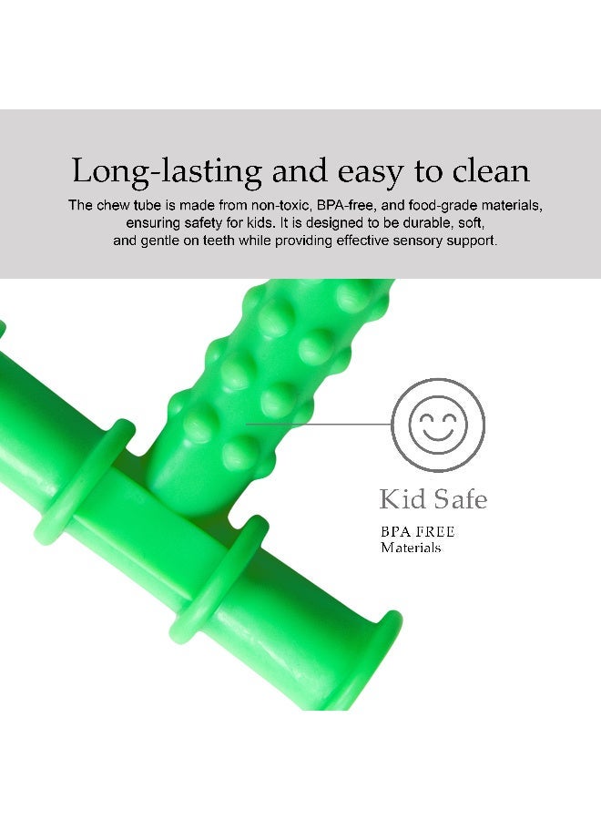 Abley's Sensory Chew Tube, T-Shaped Design (Green) - Image 2