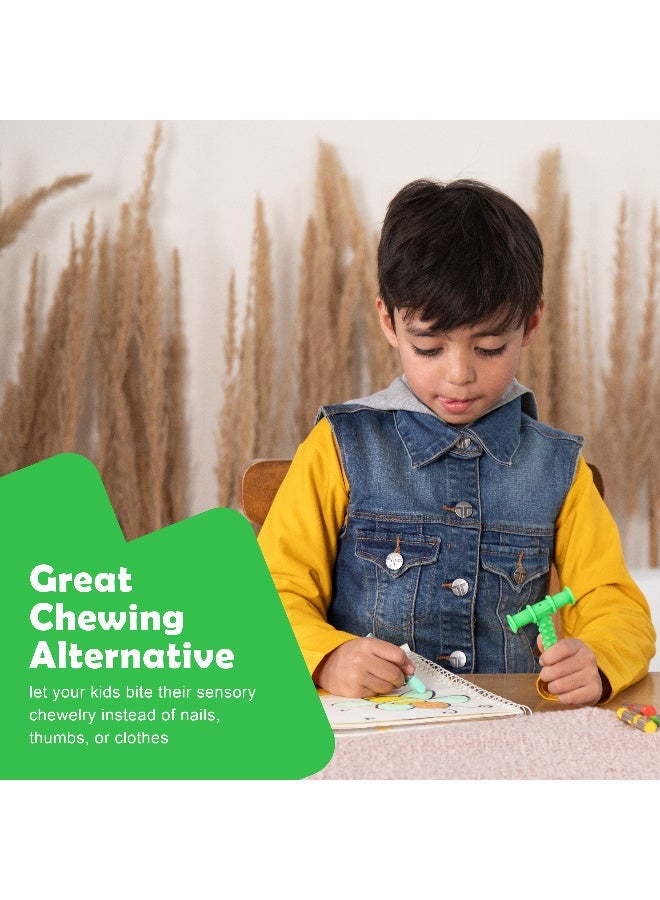 Abley's Sensory Chew Tube, T-Shaped Design (Green) - Image 4