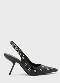 Ginger Pointed Toe Eyelet Slingback Pumps  - Image 1