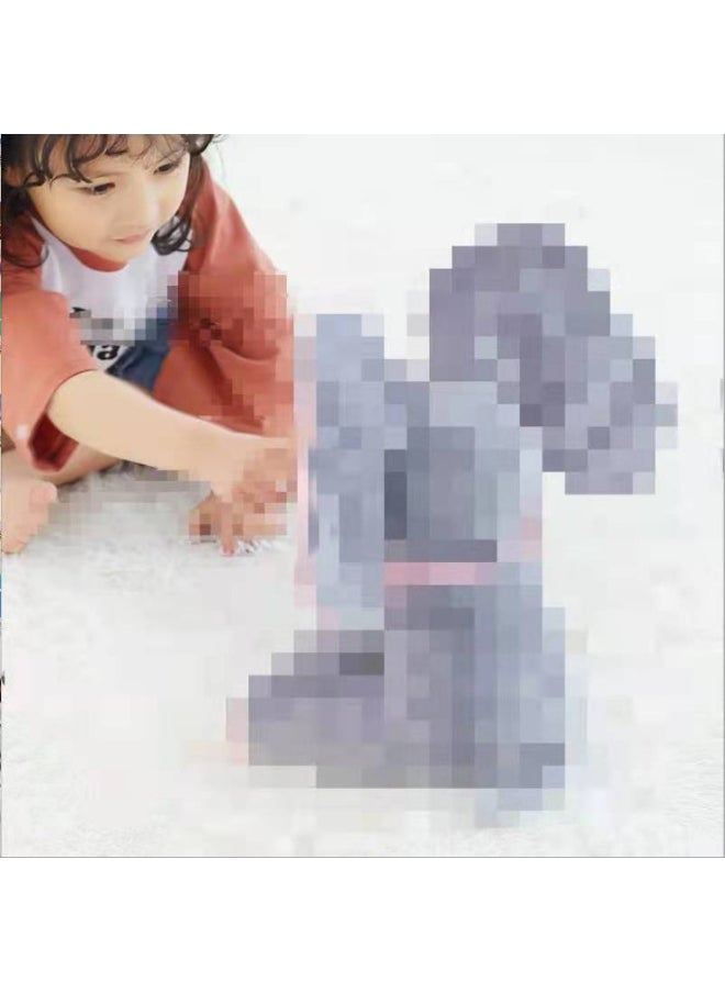 Elephant Hide-and-seek Music Covering Eyes Electric Plush Toy Big Rabbit Can Speak And Sing Multilingual-Color:gray Pink-Height:English Battery  - Image 3