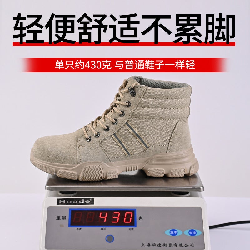 Men's High-Top Safety Shoes – Anti-Smash, Anti-Puncture, Lightweight Work Footwear - Image 5