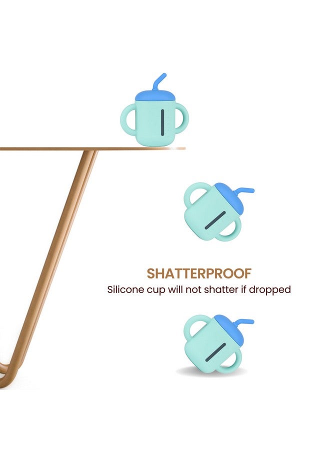 Mintlyfe Baby Trainer Cup, Pack of 2 Food Grade Silicone Training Cup with Anti-Drop Straw and Non-Slip Handes, BPA-Free, Unbreakable, Spill Proof Sippy Cup for Toddlers - Image 5