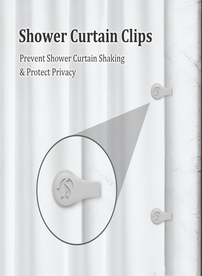 Vaszu Magnetic Silicone Shower Curtain Clips for Liner, Self Adhesive Windproof Splash Holders Prevent Water Splashing Out Keep Curtain Liner Closed to Wall Shower Curtains Keeper for Home 3 Packs(Gray) - Image 2
