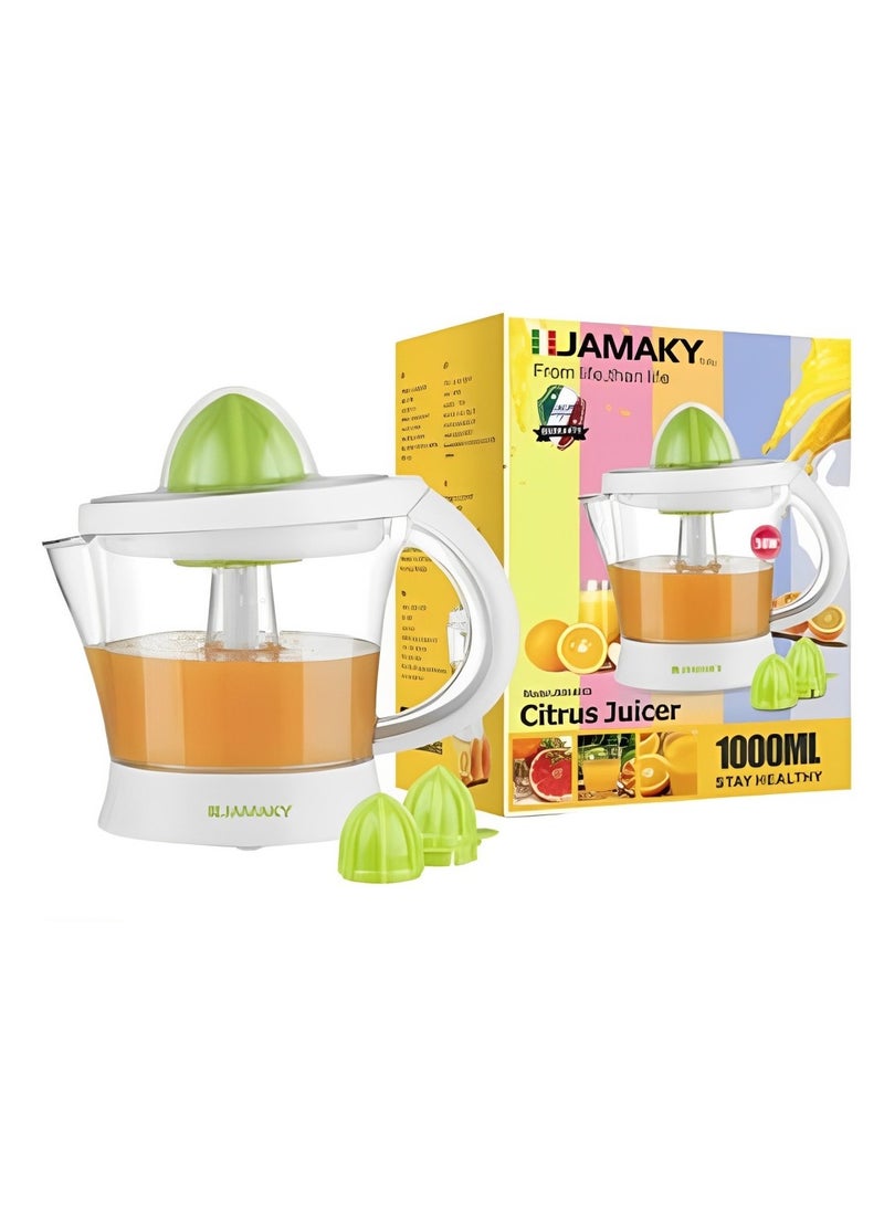 JAMAKY Italy Electric Orange Juicer JMK4003 - 1000ml (50W) , with Italian technology 