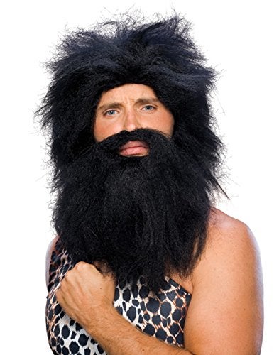 Rubies Caveman Beard Wig Set for Adults No Size - Image 1