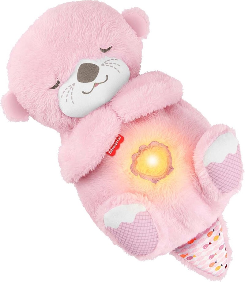 Fisher-Price Soothe ‘n Snuggle Otter Baby Interactive Plush Toy (15 x 33.5 cm, Pink) - Image 1