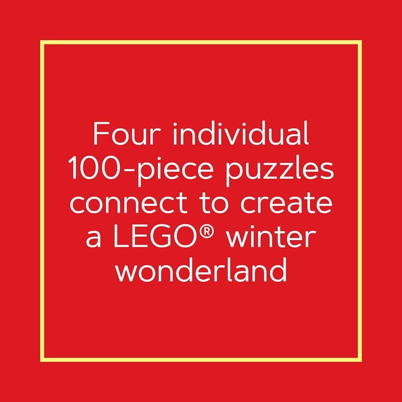 LEGO Christmas Train Puzzle: Four Connecting 100-Piece Puzzles - Image 3
