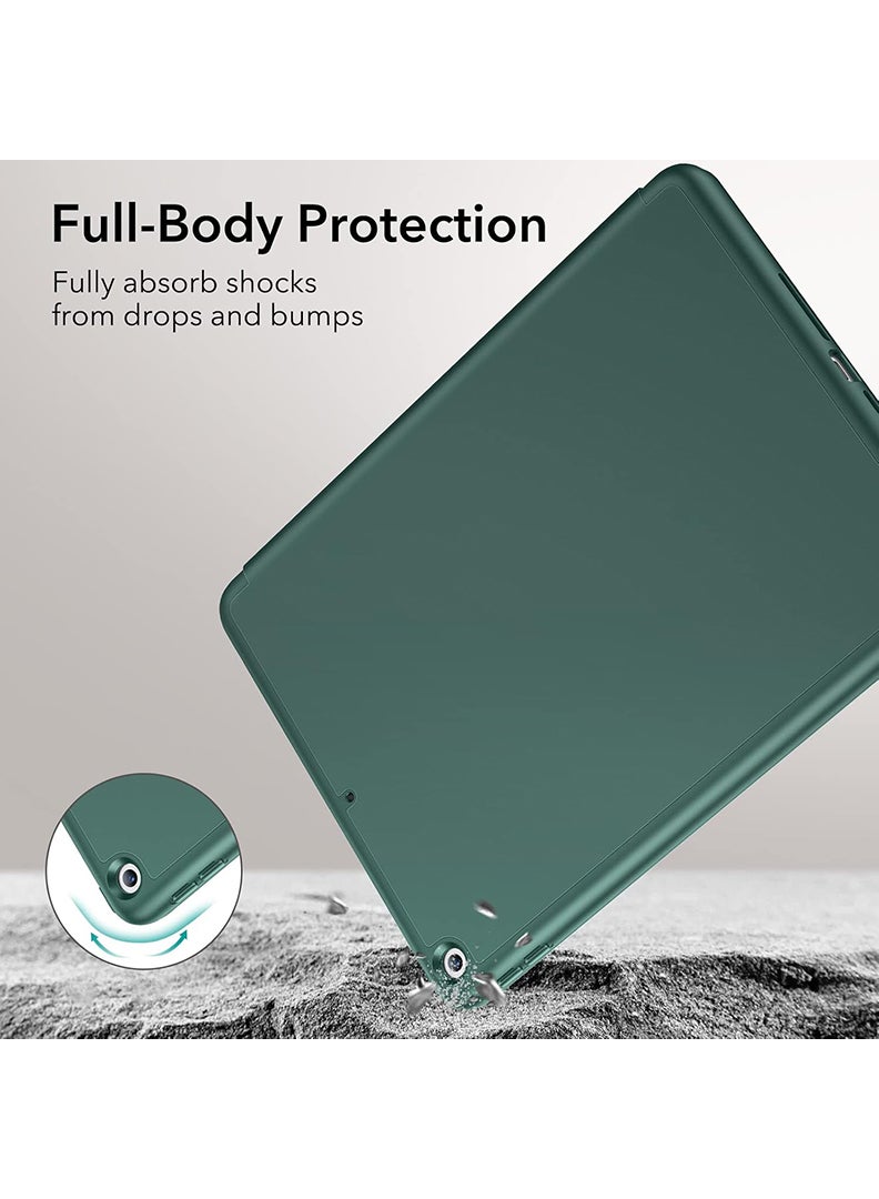 Theodor Case Compatible with iPad 10.2 Inch 2021/2020/2019, for iPad 9th/8th/7th Generation Smart Case with Pencil Holder, Protective Case with Soft TPU Back, Auto Sleep/Wake Cover, Dark Green - Image 4