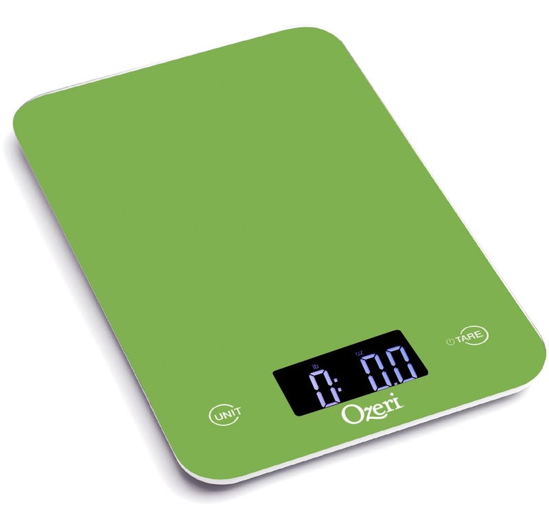 Ozeri Touch Professional Tempered Glass Digital Kitchen Scale Lime Green