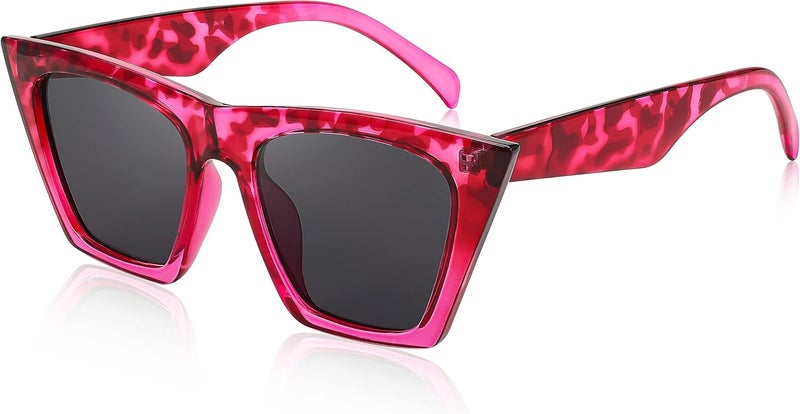 FEISEDY Vintage Square Cat Eye Sunglasses Oversized Women Fashion Sun Glasses B2473 - Image 1