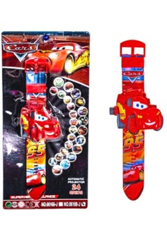 Toy Box Cars 3 Projector  Watch With 24 Projection Pattern Children Digital Watch Toy For Boys With Cover Adjustable Date And Time  - Image 2