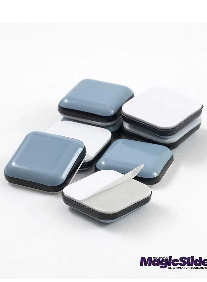Magic Sliders 8-Piece Square Floor Sliders Blue 24mm - Image 2