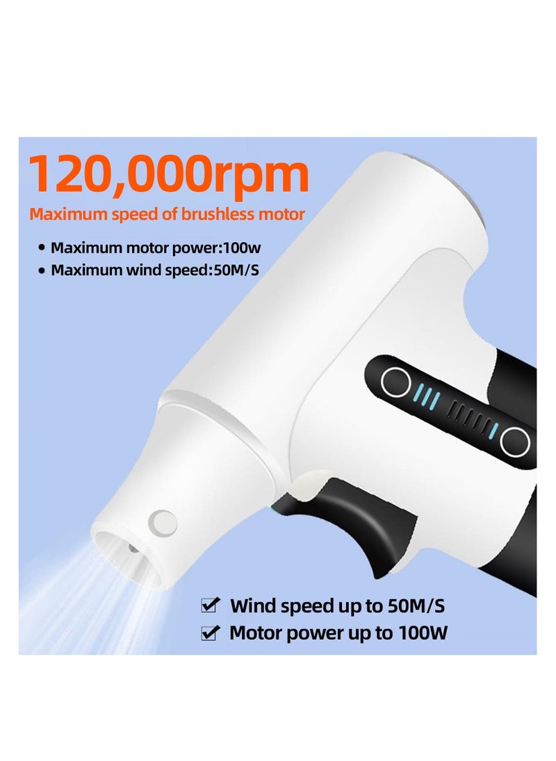 BONAI - Multi-Purpose Jet Fan Vacuum - 100W High-Speed Blowing Suction, Fire-Resistant Turbo Fan for Keyboards & Cars, Long-Lasting DIY Tool- Orange - Image 1