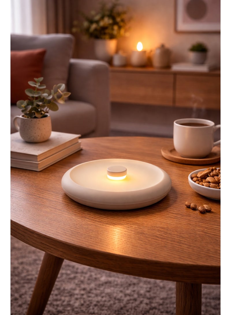 Fatboy Oloha bowl with lamp, multifunctional lamp, rechargeable LED Light, 8 hours of battery run time (37.5 x 8.2 cm) Large, Desert - Image 5