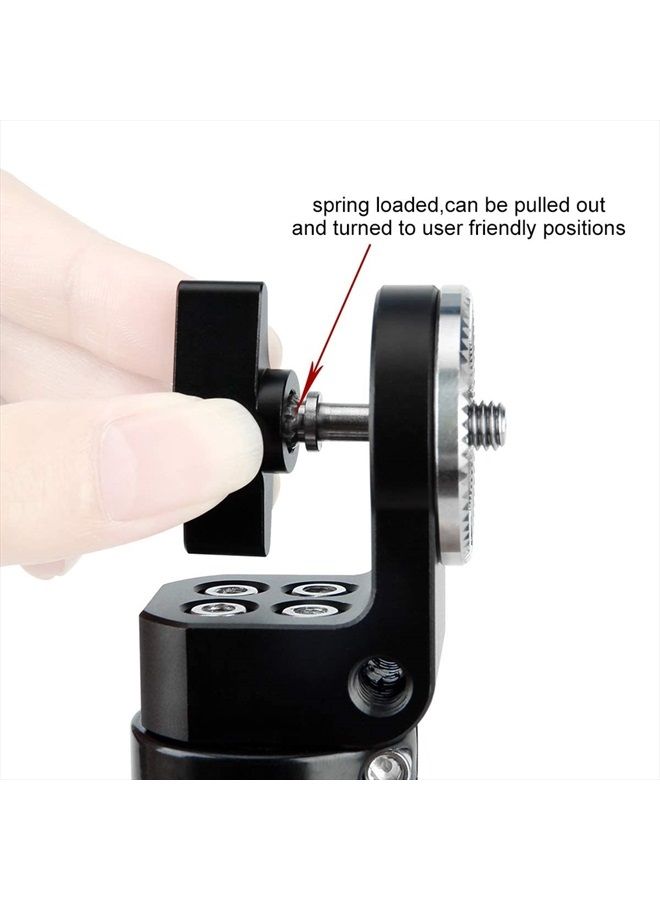 NICEYRIG Leather Rosette Handle M6 Thread Mount, Applicable for 15mm Camera Shoulder Rig Rod Support System - Image 2