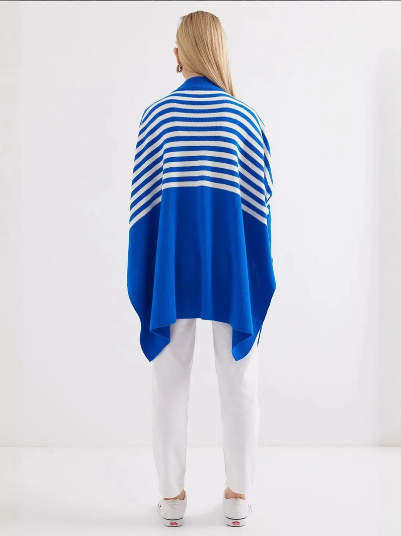 Big Dart Moroccan Blue BDART Oversized Acrylic Crew Neck Jumper for Women | Best Price UAE