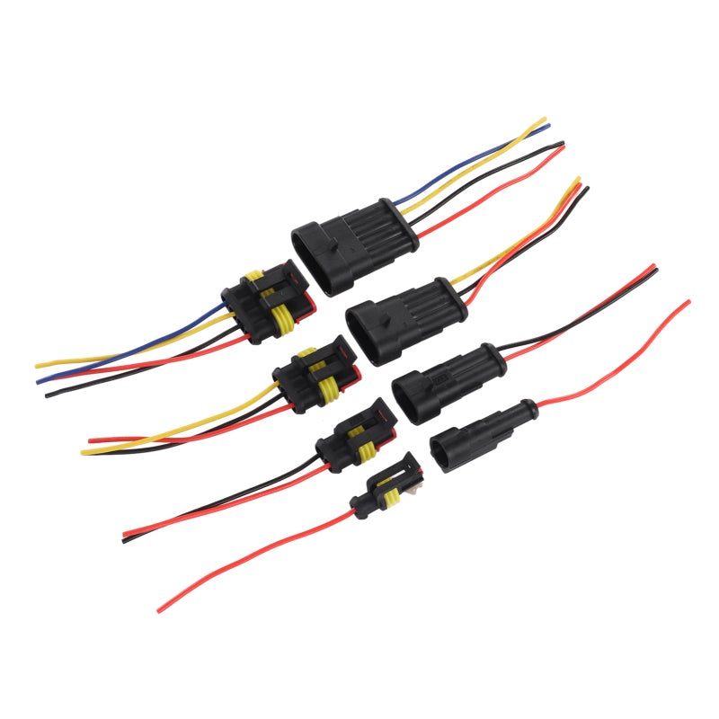 26 Set Waterproof Wire Connectors Quick Disconnect Automotive Electrical Connector 1P 2P 3P 4P with 16 Gauge Wire - Image 3