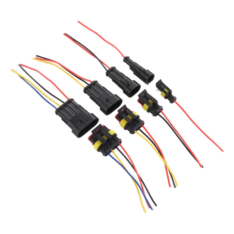 26 Set Waterproof Wire Connectors Quick Disconnect Automotive Electrical Connector 1P 2P 3P 4P with 16 Gauge Wire - Image 5