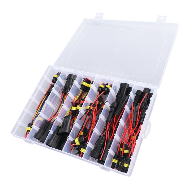 26 Set Waterproof Wire Connectors Quick Disconnect Automotive Electrical Connector 1P 2P 3P 4P with 16 Gauge Wire - Image 1
