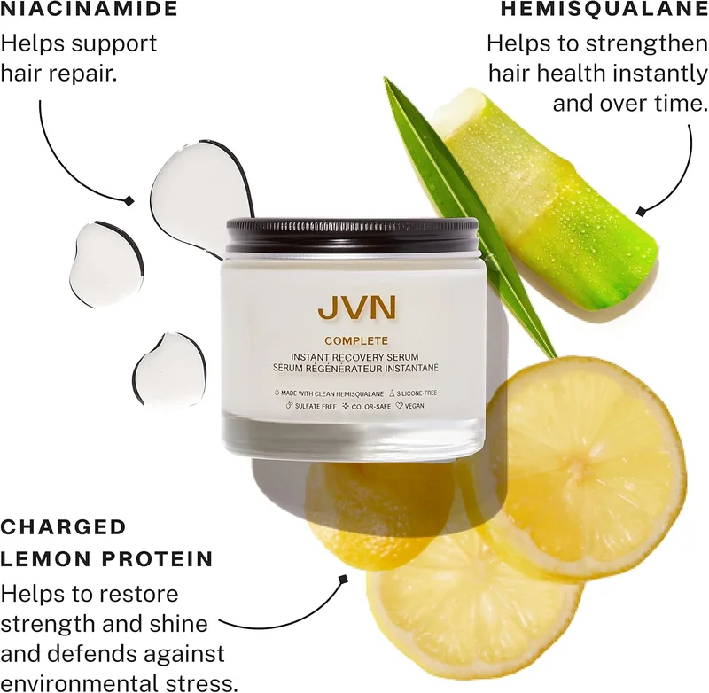 JVN JVN Complete Instant Recovery Serum - 25 mL Hair Serum for Damaged Hair, Shine Enhancing, Frizz Control