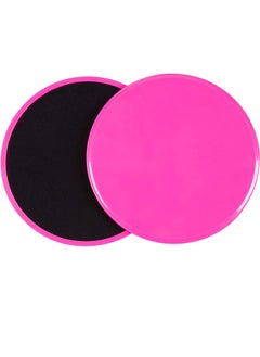 Generic Exercise Sliders Gliding Discs Dual Sided Total Body Workout System 2Pcs, Pink  - Image 3