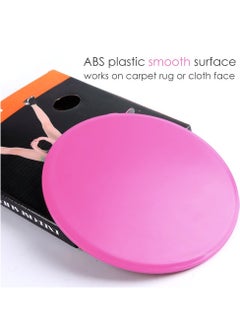 Generic Exercise Sliders Gliding Discs Dual Sided Total Body Workout System 2Pcs, Pink  - Image 5
