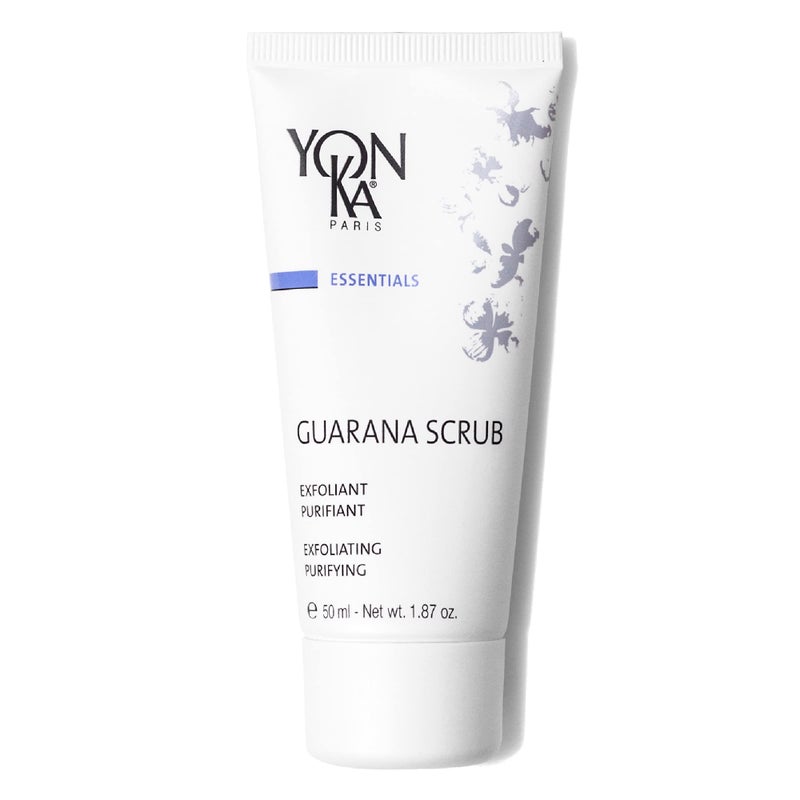 YonKa Guarana Facial Scrub 50ml  Gentle Facial Detoxifying Scrub with 2 Sizes of Granules  Rice Microbeads and Guarana  Cleanses Polishes and Purifies  Normal to Oily Skin  98 Natural Origin