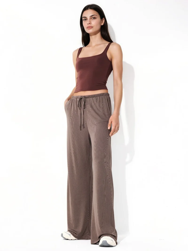 بوسيم BUSEM Wide Leg Drawstring Trousers