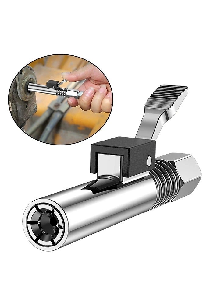 Generic Grease Gun Coupler, Grease Gun Tip and 6 Locking Jaw Strong Lock-on, 12000 PSI High-Pressure Duty Quick-Release Grease Coupler, Grease Gun Fittings Compatible With All Grease Guns 1/8" NPT Fittings，Co  - Image 1