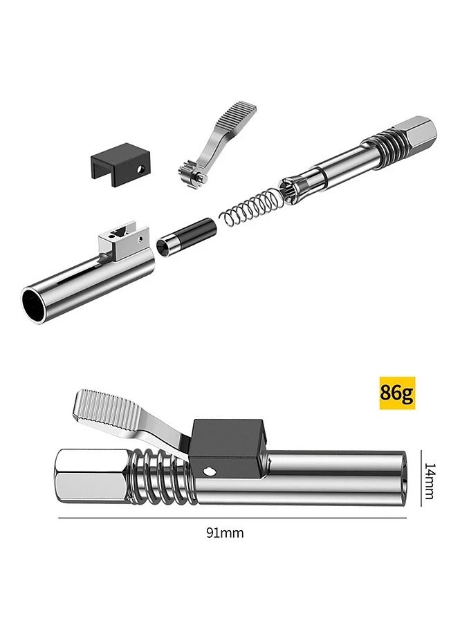 Generic Grease Gun Coupler, Grease Gun Tip and 6 Locking Jaw Strong Lock-on, 12000 PSI High-Pressure Duty Quick-Release Grease Coupler, Grease Gun Fittings Compatible With All Grease Guns 1/8" NPT Fittings，Co  - Image 2