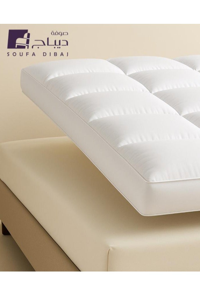 Soufa Dibaj Package | Comfort Mattress Topper 14 cm and 2 Hotel Pillows - Image 3