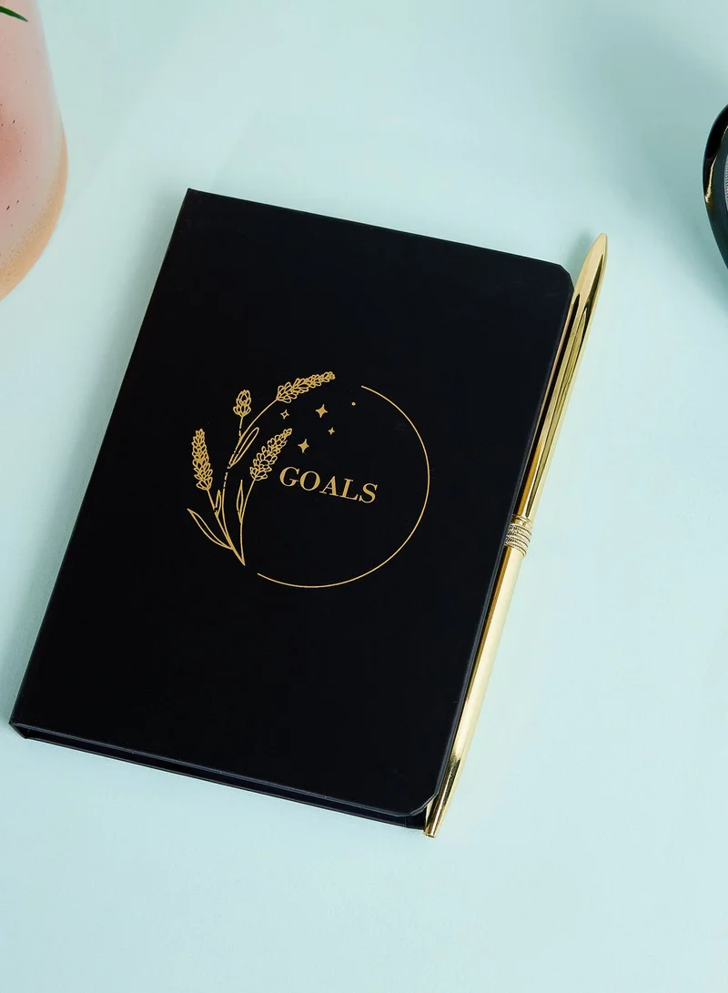 Back to school kit A6 Hardcover Notebook With Metallic Pen