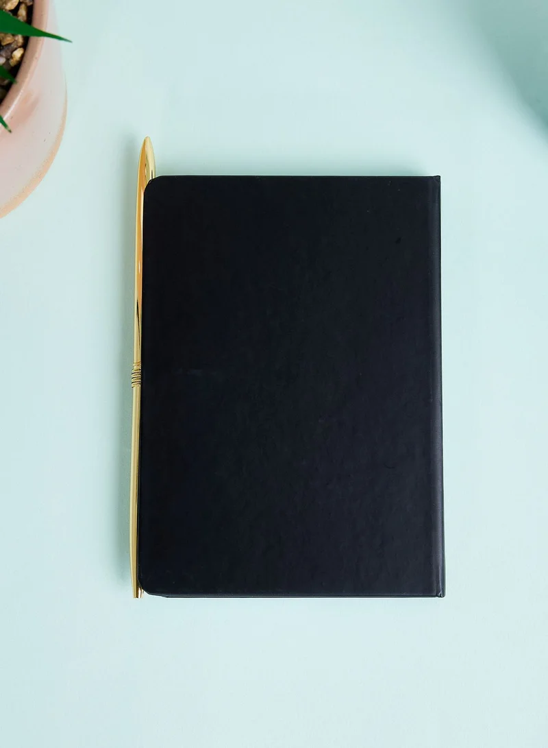 Back to school kit A6 Hardcover Notebook With Metallic Pen