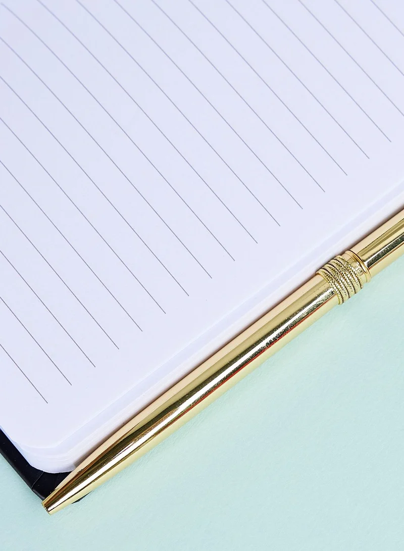 Back to school kit A6 Hardcover Notebook With Metallic Pen